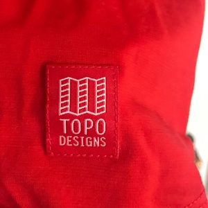 Topo Designs Red Wool thermal size small